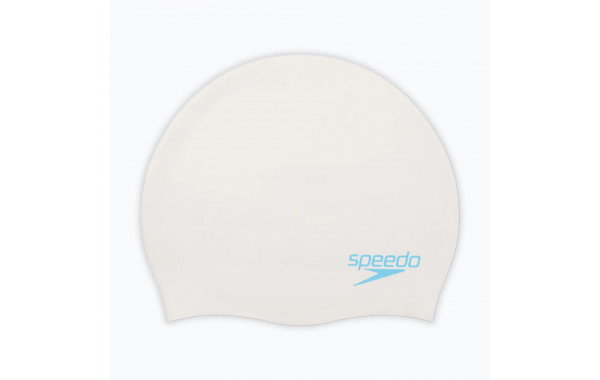 Шапочка для плавания детская, силикон Speedo Moulded Silicone Cap Jr 8-7099017621 белый 600_380