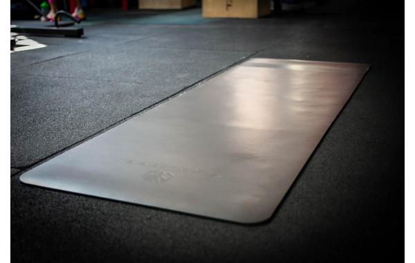 Коврик для йоги 184х61,5х0,5 см YouSteel Yoga Mat, PU-rubber, черный+серый 600_380