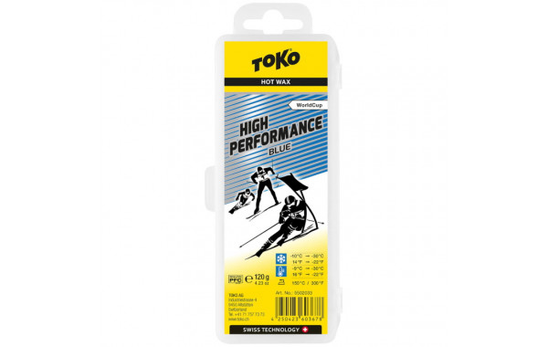 Парафин высокофтористый TOKO High Performance blue (-10°С -30°С) 120 г. 600_380