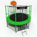 Батут i-Jump Classic Basket 16FT 488 см с нижней сетью и лестницей зеленый 75_75