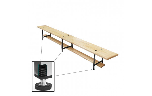 Скамейка гимнастическая Dinamika 250 см (40 мм щит.сосна) ножки метал. с РО ZSO-003154 600_380