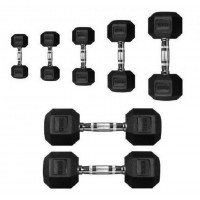 Гантель 50кг Perform Better Rubber Encased Hex Dumbbells 4137-50\BK-50-00