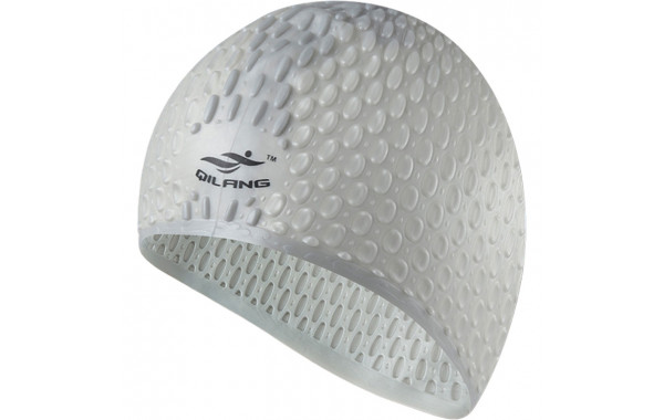 Шапочка для плавания силиконовая Bubble Cap (серебро) Sportex E41537 600_380
