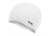 Шапочка для плавания TYR Wrinkle Free Silicone Cap, LCSO-100, белый, силикон