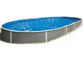 Морозоустойчивый бассейн овальный 550х370х120см Azuro Rattan комплект Standart (фильтр Poolmagic) 54132
