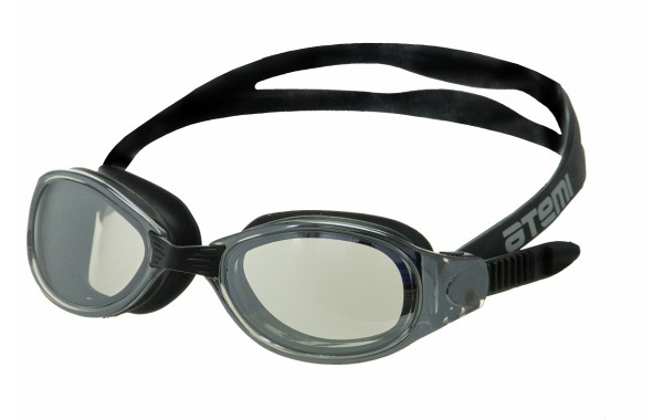 Очки для плавания Atemi B101M черный, зеркальные 600_380