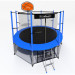 Батут i-Jump Classic Basket 14FT 427 см с нижней сетью и лестницей синий 75_75