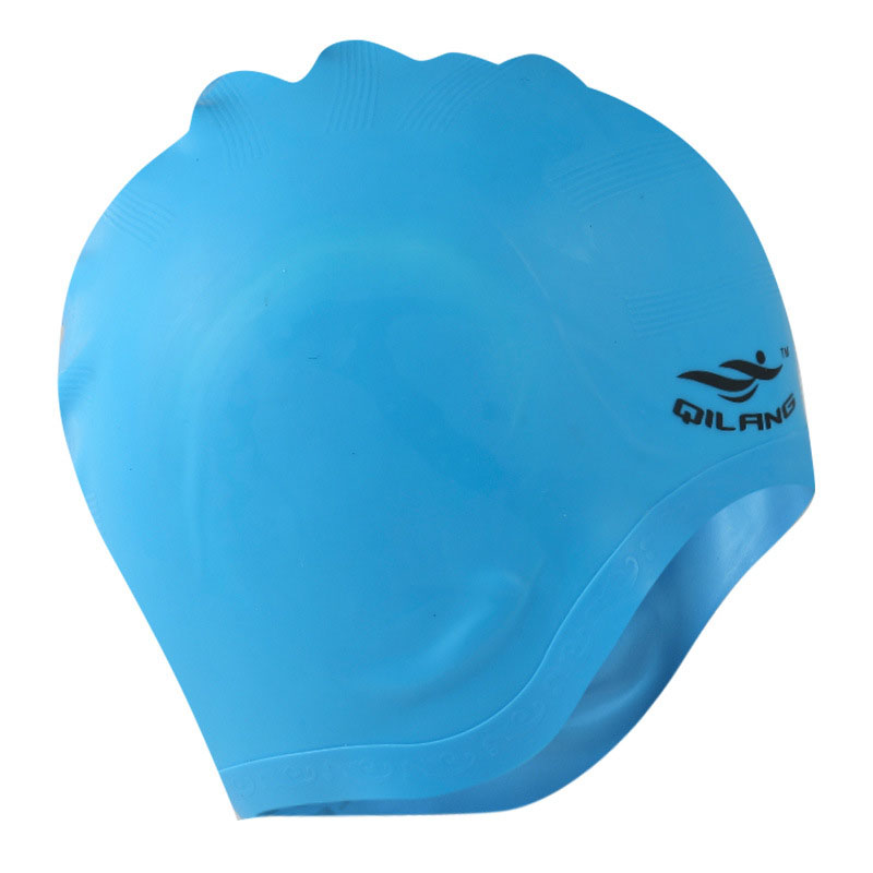 Шапочка для плавания силиконовая анатомическая (голубая) Sportex E41553 800_800