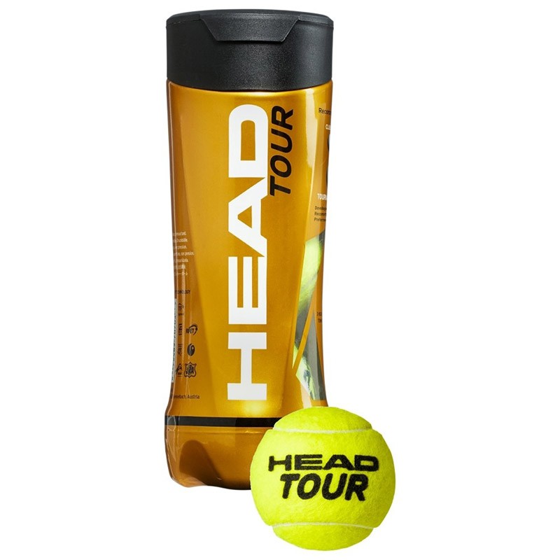 Мяч теннисный Head Tour 3B 570703, 3 шт желтый 800_800