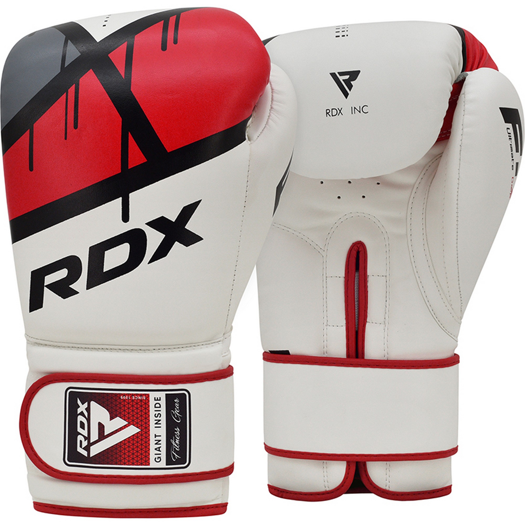 Перчатки тренировочные RDX BGR-F7R-16oz белый\красный 2000_2000