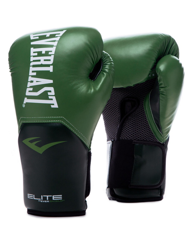 Боксерские перчатки тренировочные Everlast Elite ProStyle 12oz зел. P00002341 640_800