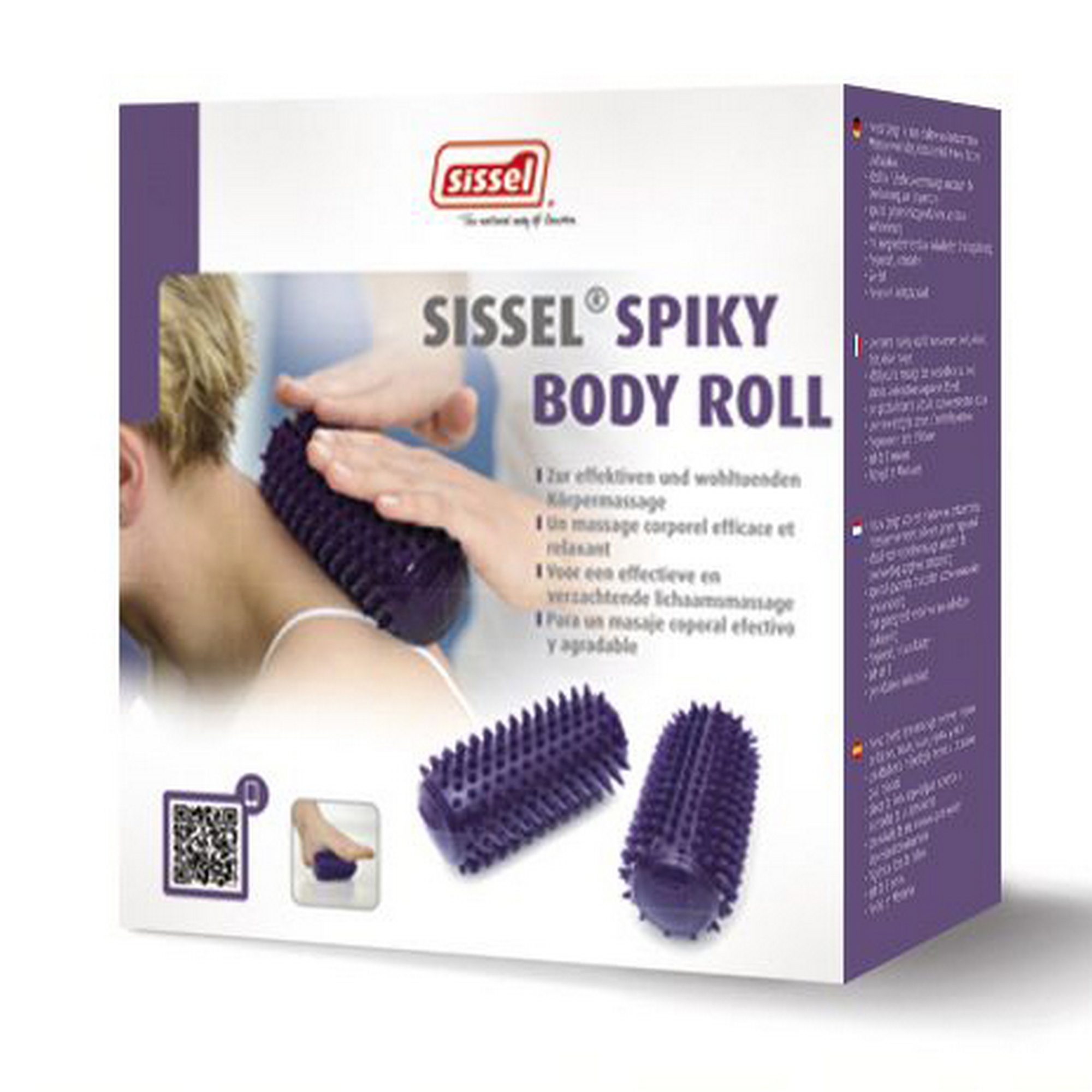 Массажные ролики SISSEL Spiky Body Roll 162.020 пара, темно-фиолетовый 2000_2000