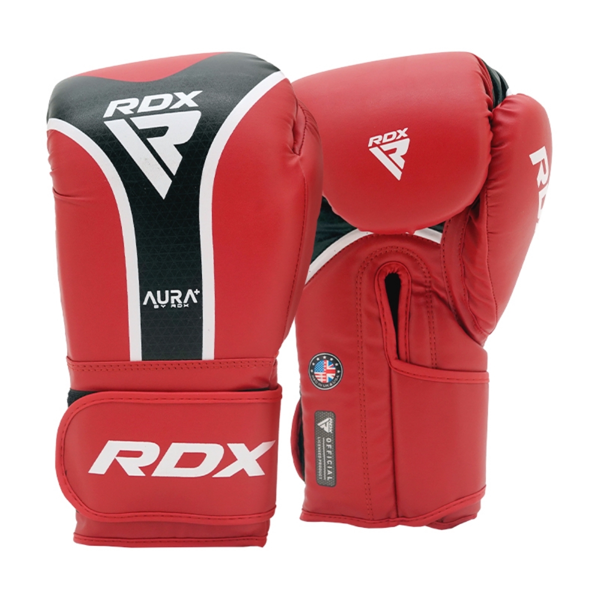 Перчатки RDX Aura Plus T-17 BGR-T17RB-14OZ+ красный\черный 1200_1200