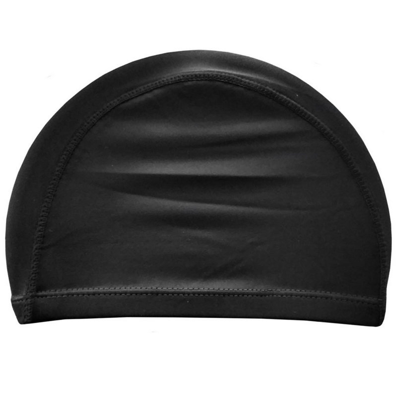 Шапочка для плавания Sportex взрослая текстиль (черная) C33691 800_800