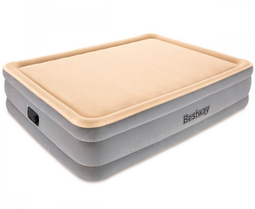 Надувная кровать Bestway FoamTop Comfort Raised Airbed(Queen) 203х152х46см со встр насосом,мягкий верх 67486 976_800