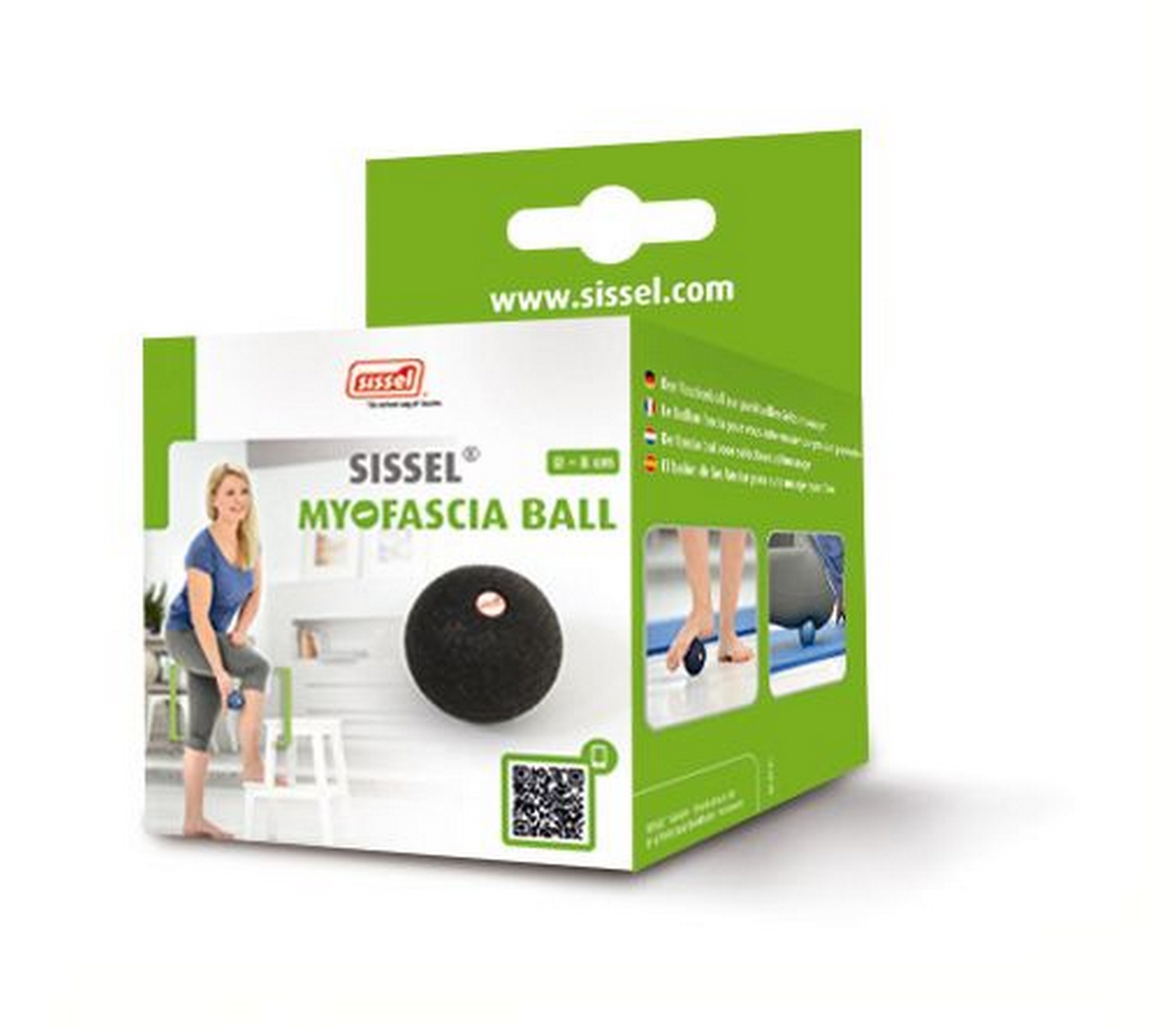 Массажный мячик d8см SISSEL Myofascia Ball 162.090 черный 2000_1748