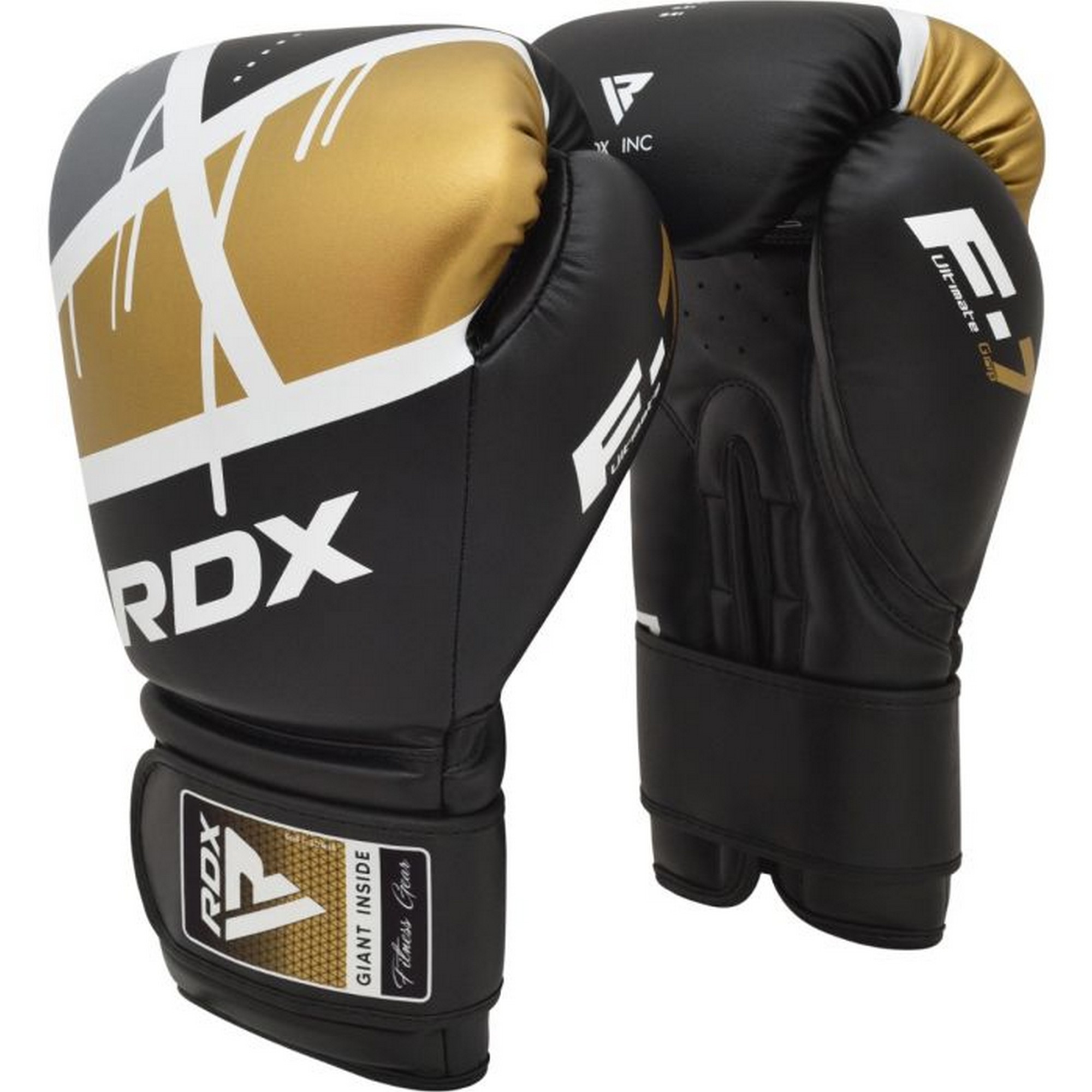 Перчатки тренировочные RDX BGR-F7BGL-16OZ черный\золотой 2000_2000