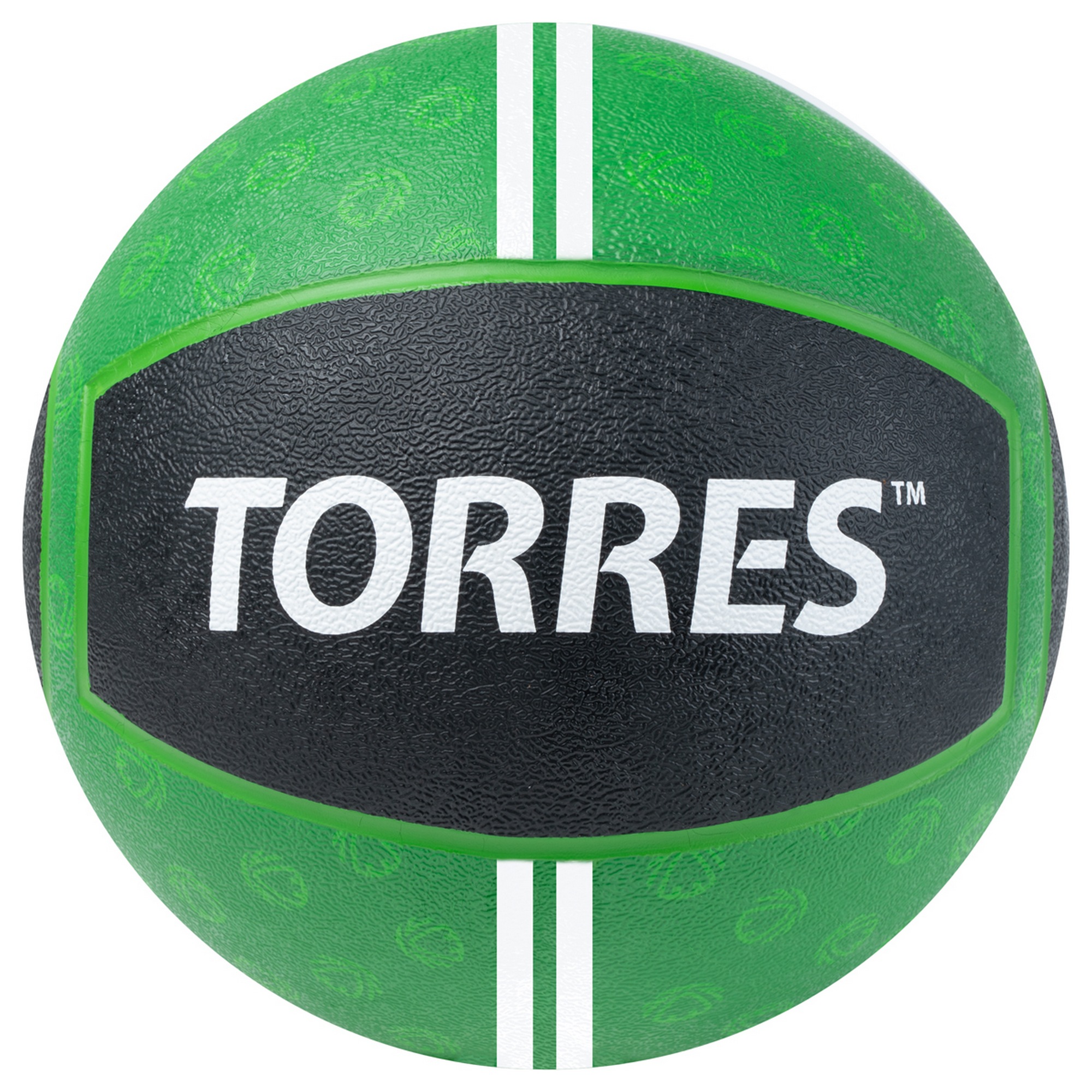 Медбол 6кг, d25,4см, резина Torres AL00236 зелено-черный 2000_2000