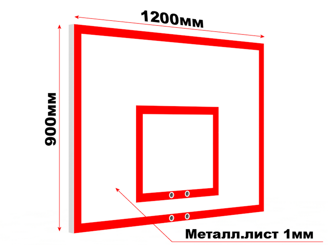 Щит баскетбольный антивандальный из металлического листа Glav 01.204 1067_800