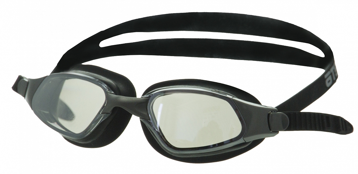 Очки для плавания Atemi B301M черный, зеркальные 1200_583
