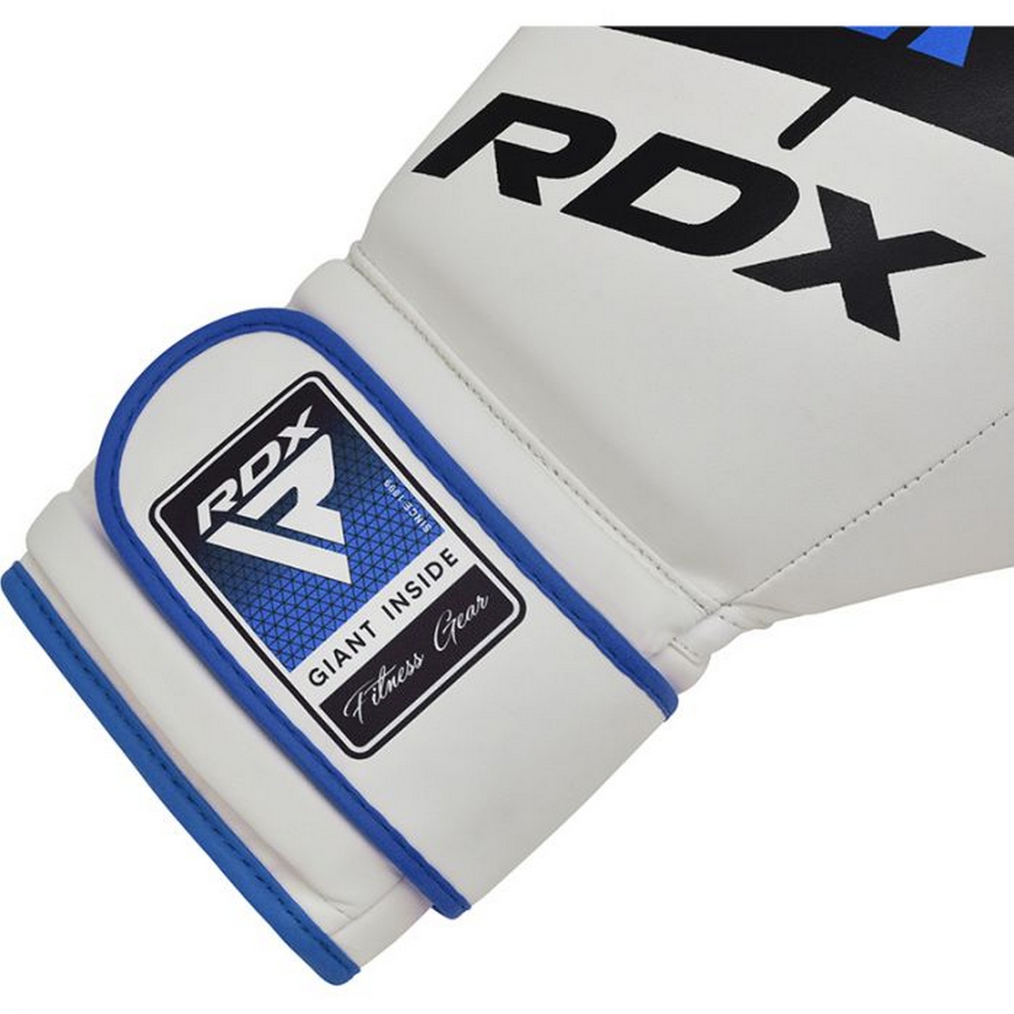 Перчатки тренировочные RDX BGR-F7U-14oz белый\синий 2000_2000