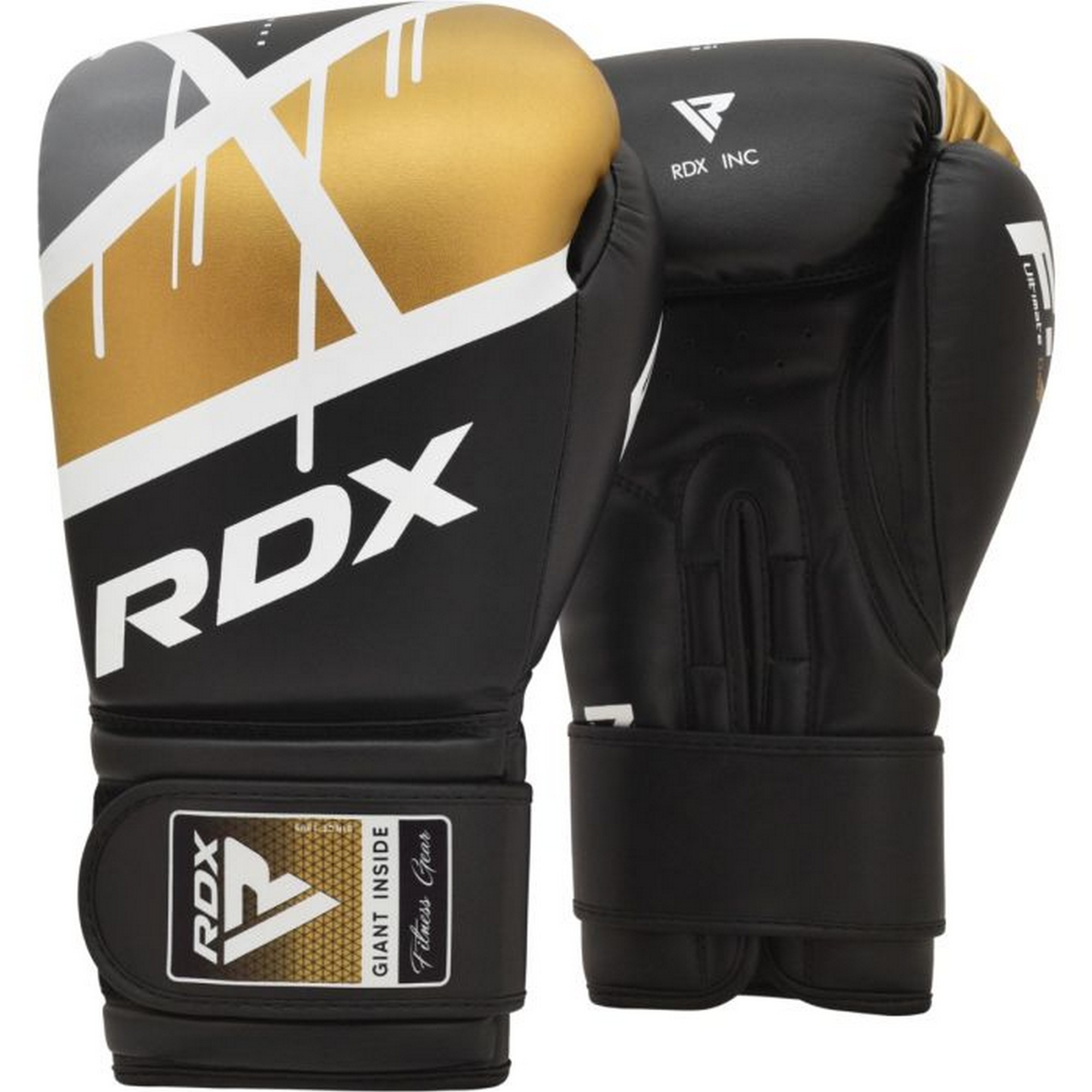 Перчатки тренировочные RDX BGR-F7BGL-16OZ черный\золотой 2000_2000