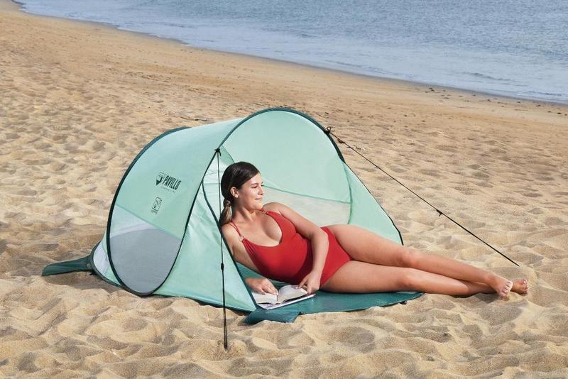 Палатка 2-местная Bestway Beach Quick 2 1 слой, 190T polyester PU, 500мм, 110гр/м2 PE 68107 800_534