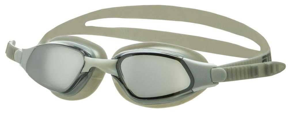 Очки для плавания Atemi B302M белый, серый, зеркальные 1000_398