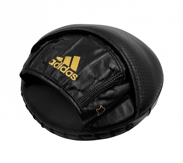 Лапы Speed Disk Punching Mitt Leather черно-золотые Adidas adiSDP01 621_553