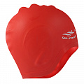 Шапочка для плавания силиконовая анатомическая (красная) Sportex E41549 120_120