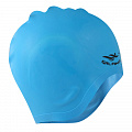 Шапочка для плавания силиконовая анатомическая (голубая) Sportex E41553 120_120